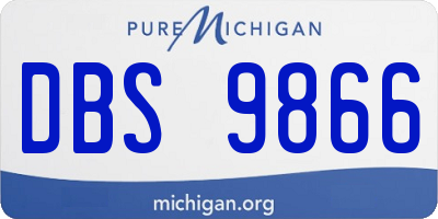 MI license plate DBS9866