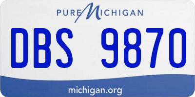 MI license plate DBS9870