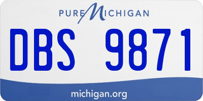 MI license plate DBS9871