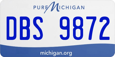 MI license plate DBS9872