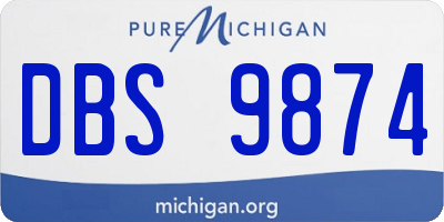 MI license plate DBS9874