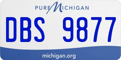MI license plate DBS9877