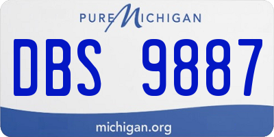 MI license plate DBS9887
