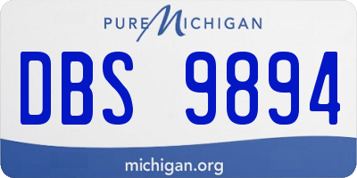 MI license plate DBS9894