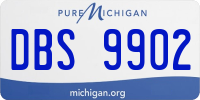MI license plate DBS9902