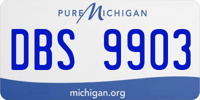 MI license plate DBS9903