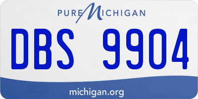 MI license plate DBS9904