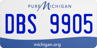 MI license plate DBS9905