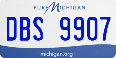 MI license plate DBS9907