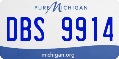 MI license plate DBS9914