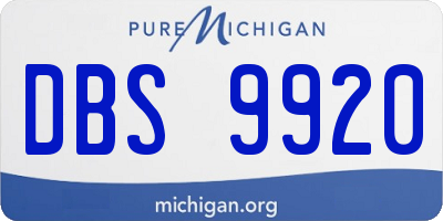 MI license plate DBS9920