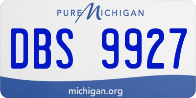 MI license plate DBS9927