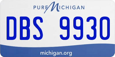 MI license plate DBS9930