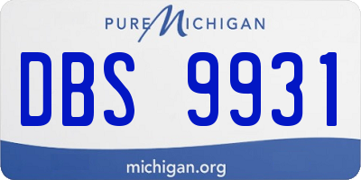 MI license plate DBS9931