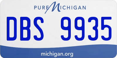 MI license plate DBS9935