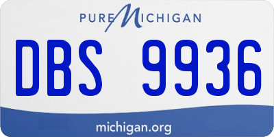 MI license plate DBS9936