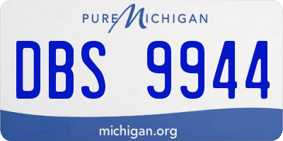 MI license plate DBS9944