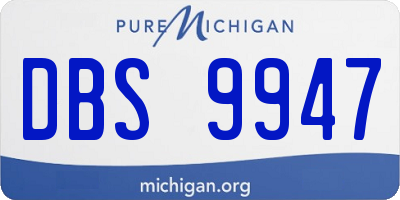MI license plate DBS9947