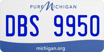 MI license plate DBS9950