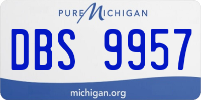 MI license plate DBS9957