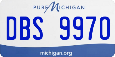 MI license plate DBS9970