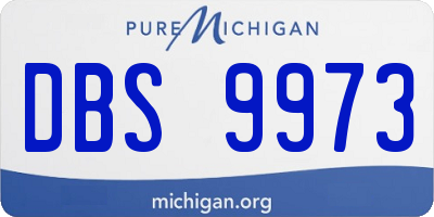 MI license plate DBS9973