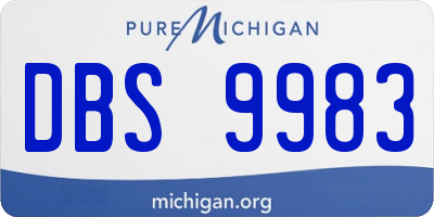 MI license plate DBS9983
