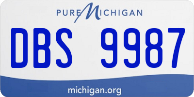 MI license plate DBS9987