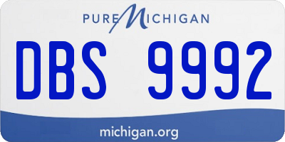 MI license plate DBS9992