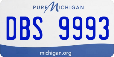 MI license plate DBS9993
