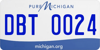MI license plate DBT0024
