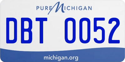 MI license plate DBT0052