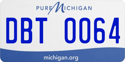 MI license plate DBT0064