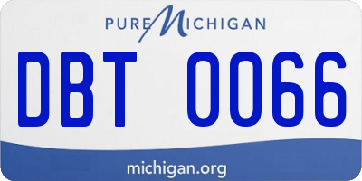 MI license plate DBT0066