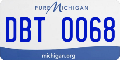MI license plate DBT0068