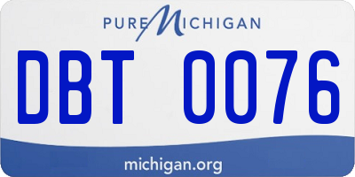 MI license plate DBT0076