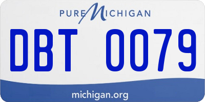 MI license plate DBT0079