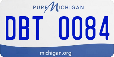 MI license plate DBT0084