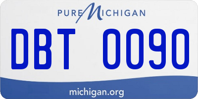 MI license plate DBT0090