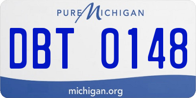 MI license plate DBT0148