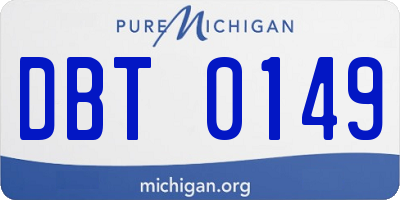 MI license plate DBT0149