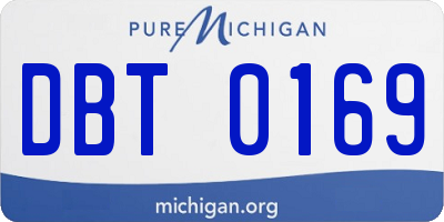 MI license plate DBT0169