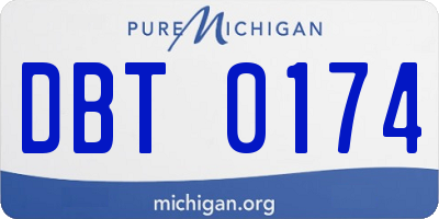 MI license plate DBT0174