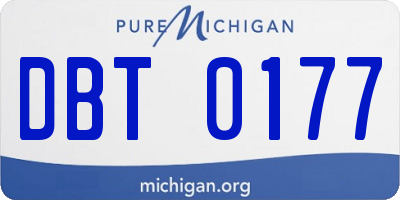 MI license plate DBT0177