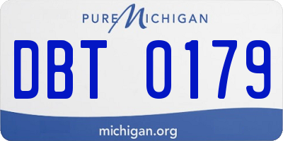 MI license plate DBT0179