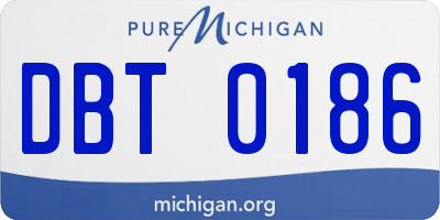 MI license plate DBT0186