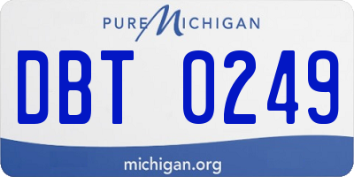 MI license plate DBT0249