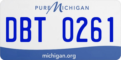 MI license plate DBT0261