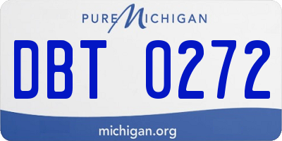 MI license plate DBT0272
