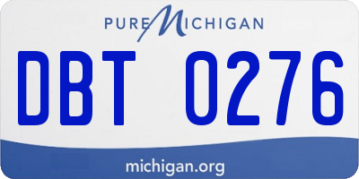 MI license plate DBT0276